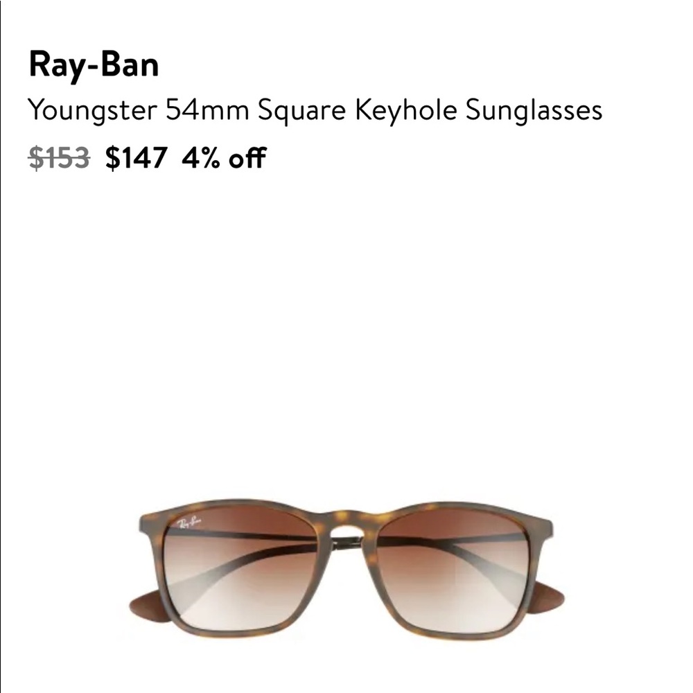 RAYBAN Youngster 54mm keyhole sunglasses